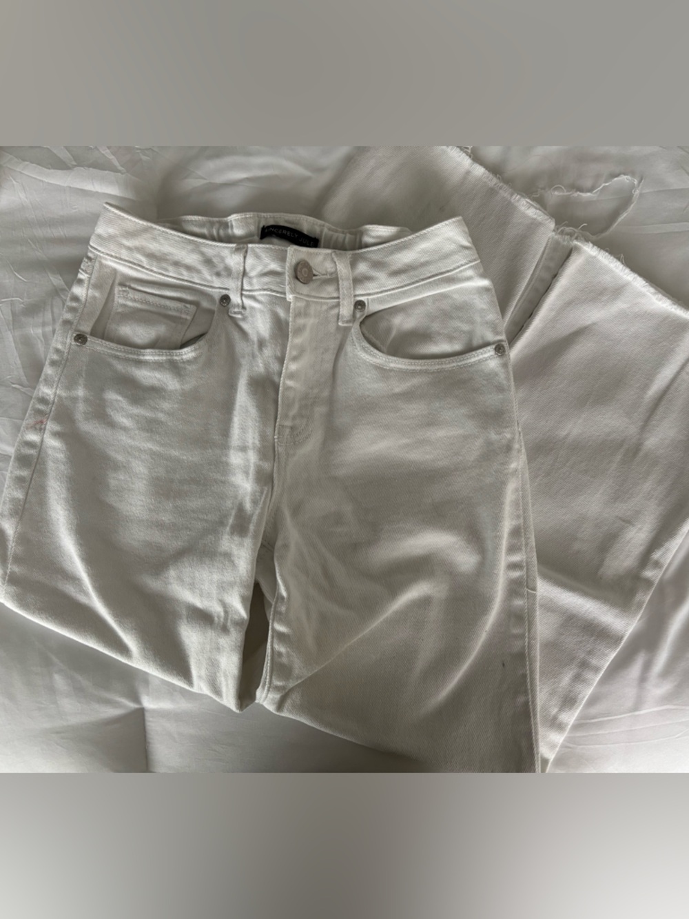 Sincerely Jules High-Rise White Straight Jeans